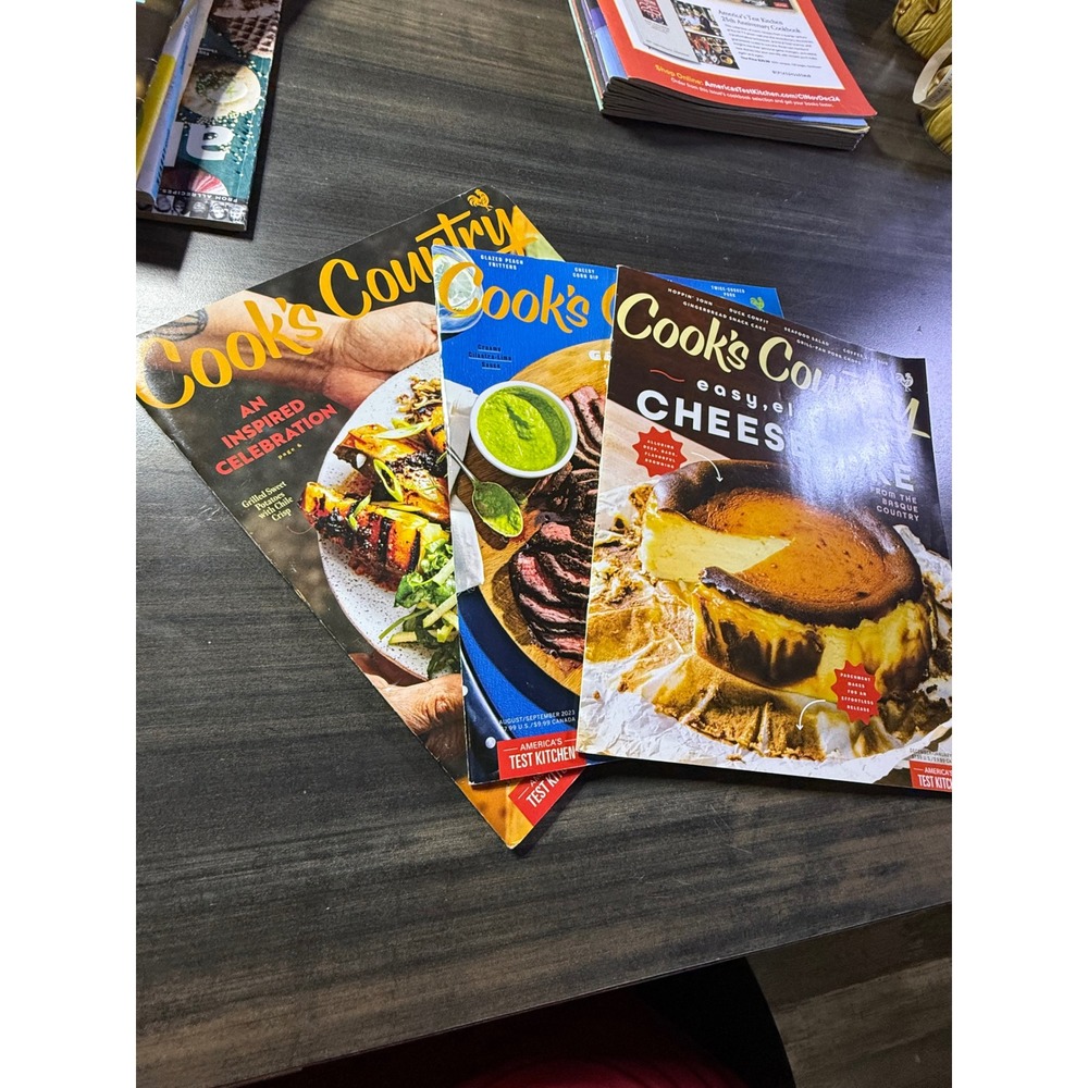Cooks Country Magazine Lot of 3 Americas Test Kitchen 2023 2024 Recipes Tips